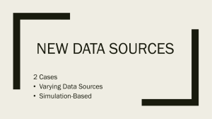 New Data Sources