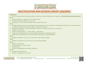 multiplication and division concept sequence