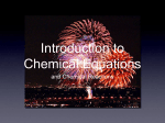 Introduction to Chemical Equations