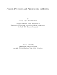 Poisson Processes and Applications in Hockey