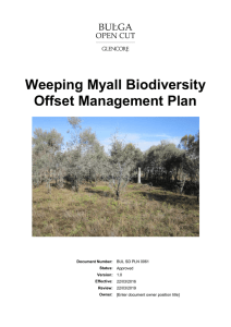 Weeping Myall Biodiversity Offset Management Plan