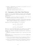 4.3 Consequence of the Mean Value Theorem