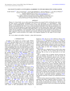 gas giant planets as dynamical barriers to inward