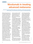 Nivolumab in treating advanced melanoma