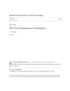 The Use of Statistics in Criminalistics