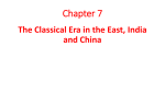 Chapter 7: The Classical Era in the East