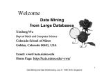 Data Mining from Very Large Databases