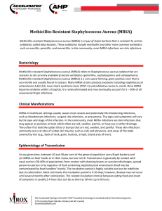 Methicillin-Resistant Staphylococcus Aureus (MRSA)