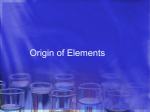 Origin of Elements - Madison Public Schools