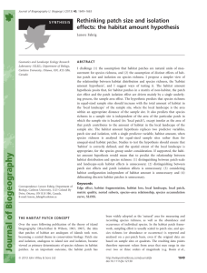 Rethinking patch size and isolation effects: the habitat amount