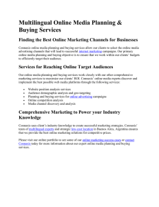 Our online media planning and buying services work