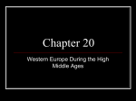 Chapter 20 Western Europe During the High Middle Ages