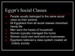 Egypt`s Social Classes