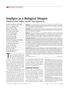Smallpox as a Biological Weapon