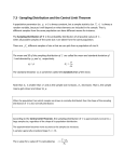 7.3 - Sampling Distribution and the Central Limit Theorem .