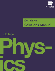 Student`s Solutions Manual