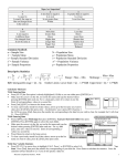 Common Symbols n = Sample Size N = Population Size x