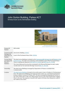 John Gorton Building, Parkes ACT formerly known as the