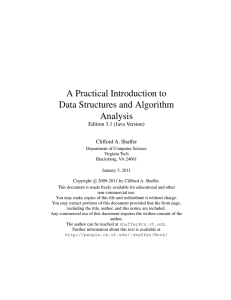 A Practical Introduction to Data Structures and Algorithm