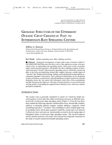 GEOLOGIC STRUCTURE OF THE UPPERMOST OCEANIC CRUST