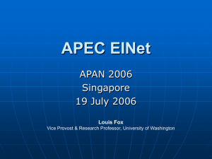 APEC EINet - Asia-Pacific Advanced Network