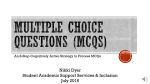 multiple choice questions (MCQs)