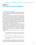 The role of cancer registries