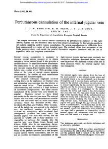 Percutaneous cannulationof the internal jugular vein