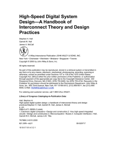 High-Speed Digital System Design—A Handbook of Interconnect