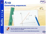 A10 Generating sequences