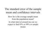 The standard error of the sample mean and