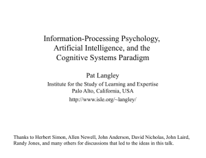 Information-Processing Psychology, Artificial Intelligence, and the