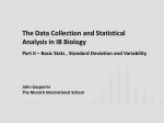The Data Collection and Statistical Analysis in IB Biology