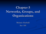 Chapter 5 Networks, Groups, and Organizations