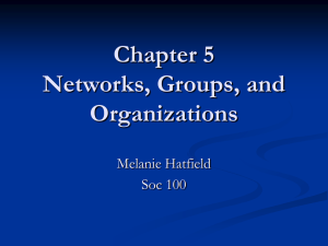 Chapter 5 Networks, Groups, and Organizations