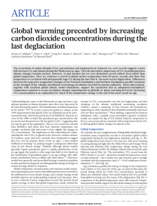 (2012), Global warming preceded by increasing carbon dioxide