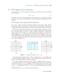 9.1 The Square Root Function