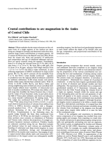 Crustal contributions to arc magmatism in the Andes of Central Chile