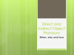 Direct and Indirect Object Pronouns