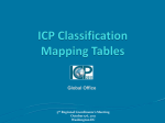 ICP Classification Mapping Tables 5 th Regional
