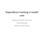 Expenditure tracking in health