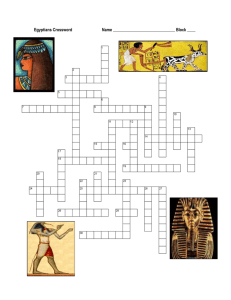 Egyptians Crossword Name