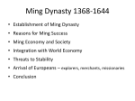 Ming Dynasty 1368-1644