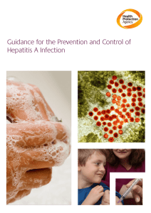 Guidance for the Prevention and Control of Hepatitis A Infection