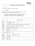 IMPORTANT FORMULA AND EQUATIONS Average: Average