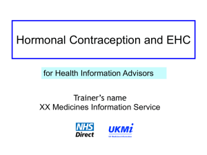 Oral Contraception and EHC