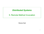 Distributed Systems 5. Remote Method Invocation