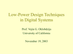 Low-Power Design Techniques in Digital Systems