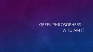 Greek Philosopher Quiz PPT