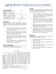 JogNog MCAS 8th Grade Science Ace Handout